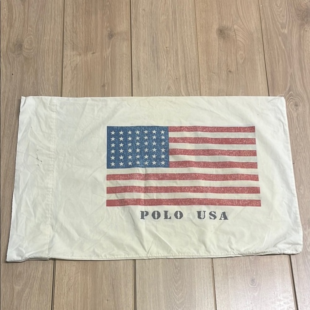 Ralph Lauren Vintage Polo USA Flag Pillowcase
